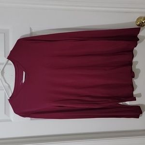 Marc Anthony Men's V-neck L/S T-shirt, Merlot, XL